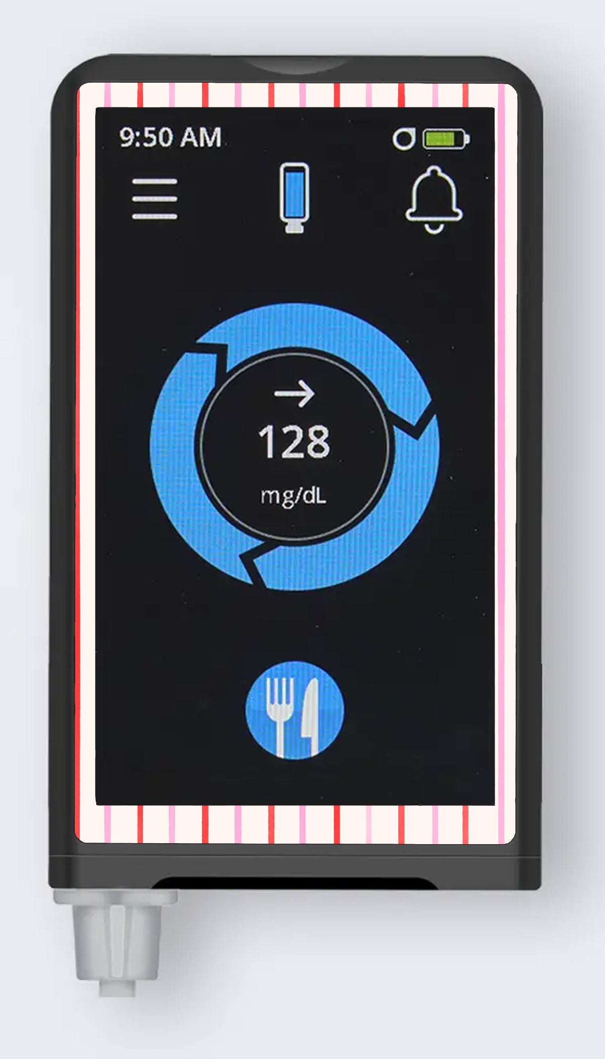 Peppermint Stripes Sticker for the Beta Bionics iLet – Pump Peelz