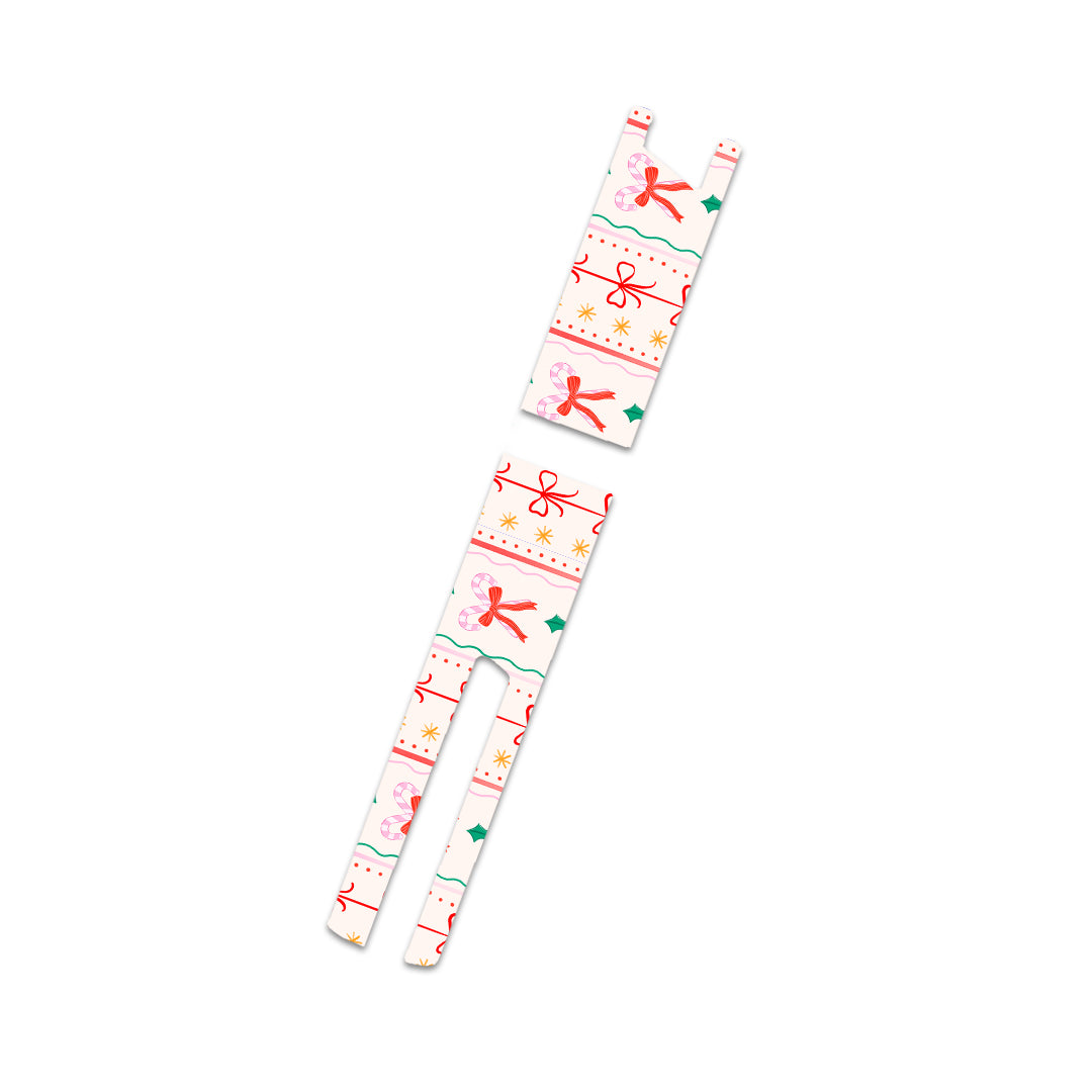 Holly Jolly Ribbon InPen - Smart Insulin Pen Sticker - Pump Peelz
